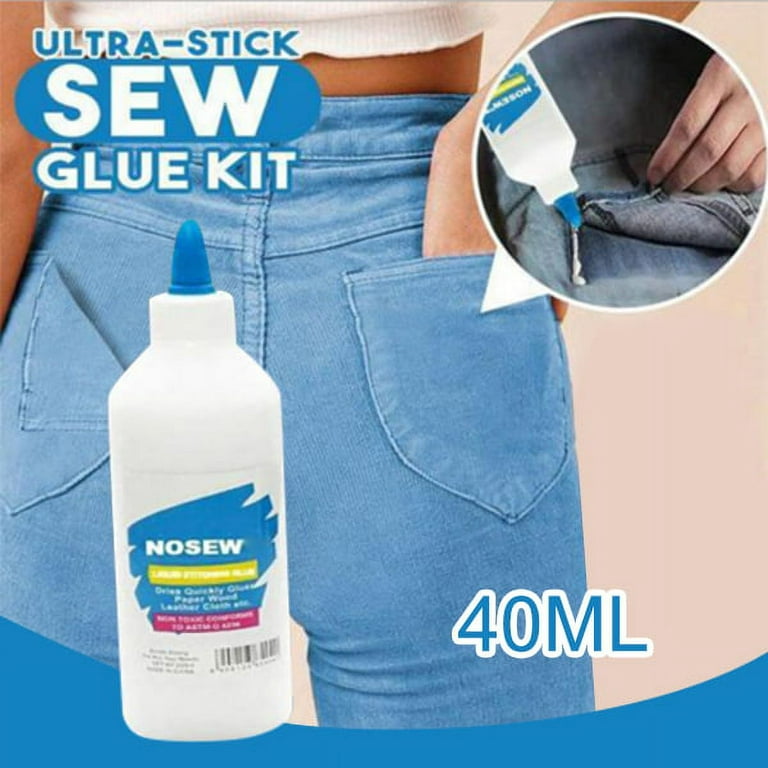 Ultra-Stick Sew Glue Durable Stitch Liquid Sewing Glue Universal For Fabric  New