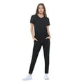 thumbnail image 1 of Ultra Stretch Form Fitting Womens Scrub Set (Black, 2X-Large), 1 of 6