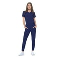 thumbnail image 1 of Ultra Stretch Form Fitting Womens Scrub Set (True Navy Blue, Small), 1 of 6