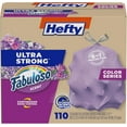 thumbnail image 1 of Ultra Strong 13 Gallon Trash Bags, Tall Kitchen Bags Size, Resist Leaks, Punctures, and Rips, Continuous Odor Control, Purple, Fabuloso Scent, 110, 1 of 4