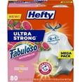 thumbnail image 1 of Ultra Strong 13 Gallon , Tall Kitchen Size, Resist Leaks, Punctures, and Rips, Continuous Odor Control, White, Fabuloso Watermelon Scent, 80 Bags, 1 of 4