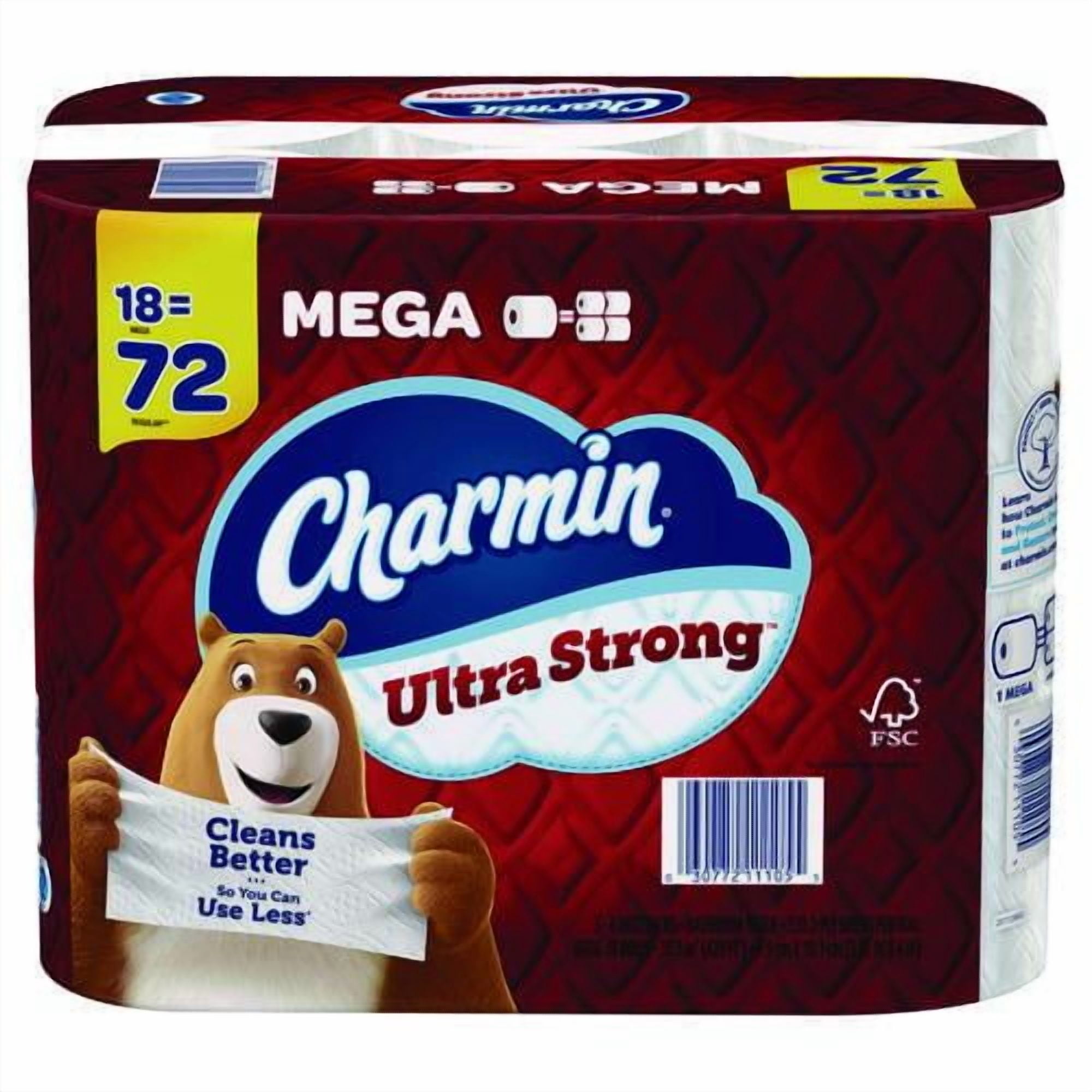 Ultra Strong Bathroom Tissue, Septic Safe, 2-Ply, White, 220 Sheets/Roll, 18 Rolls/Pack | Bundle of 2