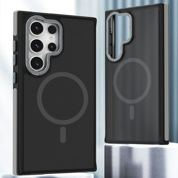 Ultra Strong Magnetic for Samsung Galaxy S23 Ultra Case,Military Grade Drop Protection,Compatible with MagSafe,Shockproof Anti-Scratch Translucent Matte Slim Fit Stylish Phone Protective Cover,Gray