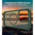 thumbnail image 1 of Ultra Strong Magnetic for iPhone 15 Pro Case, [Compatible with Magsafe]  Slim Translucent Matte Shockproof Case for iPhone 15 Pro Case 6.1 inch,Midnight Green, 1 of 12