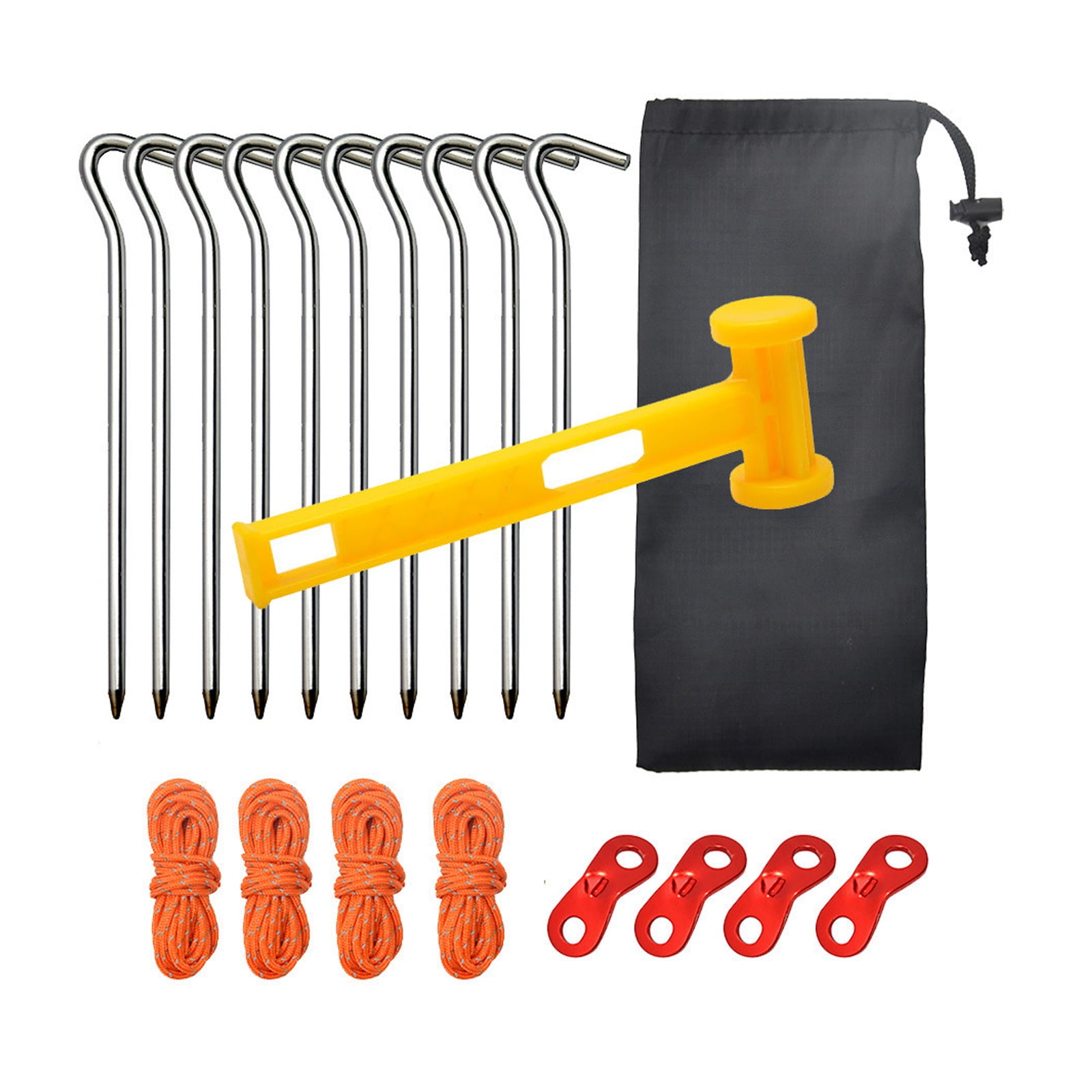Ultra-Strong Portable Tent Stakes for Hiking Backpacks, Heavy-Duty Ground Pegs for All Weather Conditions