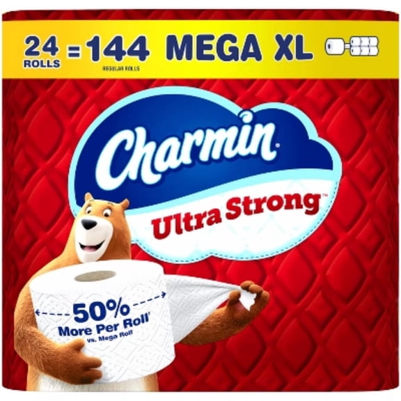 Ultra Strong Toilet Paper - 24 Mega XL Rolls
