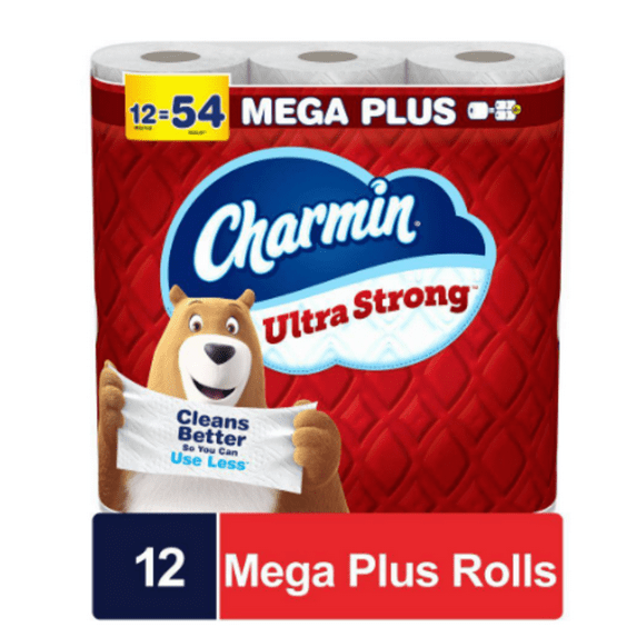 Ultra Strong Toilet Paper Roll (12 Mega Plus Rolls)