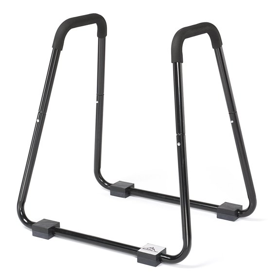 Ultra Sturdy Dip Station Supports 3000 LBS, Fitness Equipment for Dips Push Ups, Ergonomic Foam Grips and Wide Base, Black