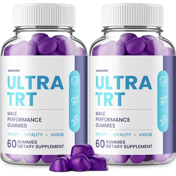 Ultra TRT Gummies – UltraTRT Gummy Natural Blend Advanced Formula for Active Lifestyle, 2 Pack, 120 Gummies