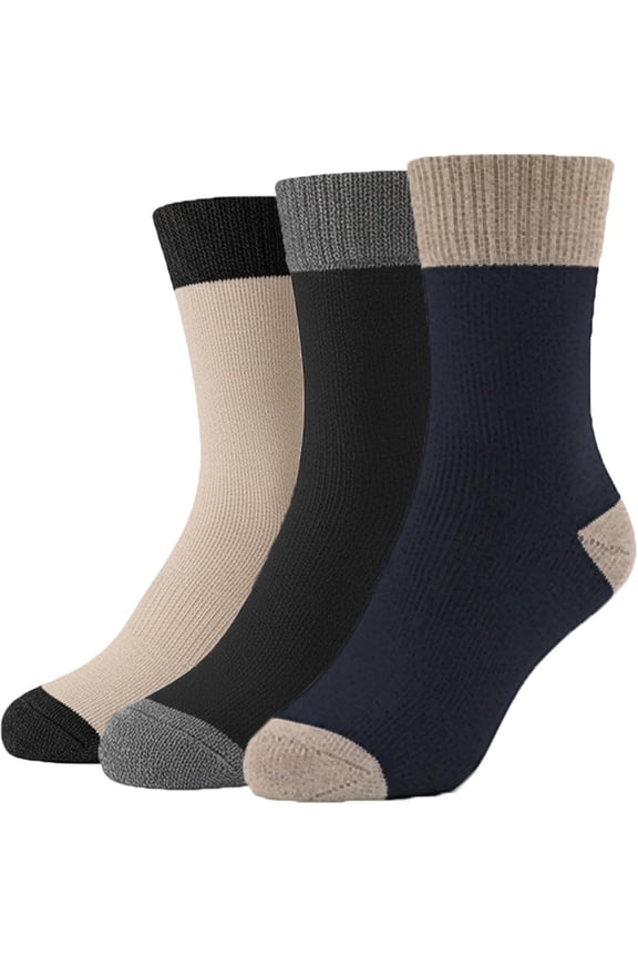 Ultra Thick 70g Wool Calf Socks Men & Women, Extra Warm Fleece-Lined Winter Crew Socks for Cold Floors Heavyweight