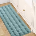 thumbnail image 1 of Ultra Thick Bath Rug Shaggy Chenille Absorbent Non Slip Bath Mat Eggshell Blue 47" x 17", 1 of 5