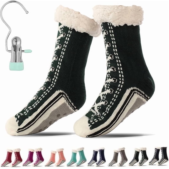 Ultra-Thick Slipper Home Socks,Non-Slip Fluffy Soft Warm Slipper Socks for Indoor Home Women Men