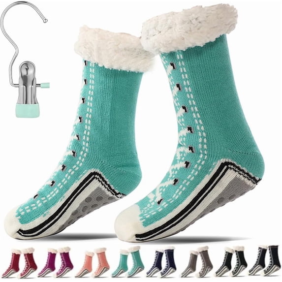 Ultra-Thick Slipper Home Socks,Non-Slip Fluffy Soft Warm Slipper Socks for Indoor Home Women Men