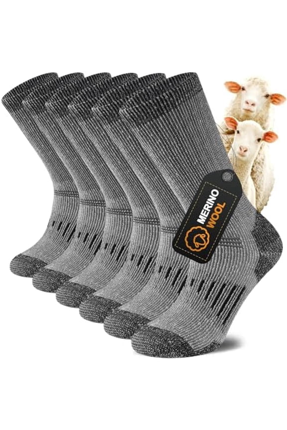 Ultra Thick Thermal Merino Wool Socks for Men and Women,Fleece Lined Winter Hiking Warm Boot Work Socks 3 Pairs