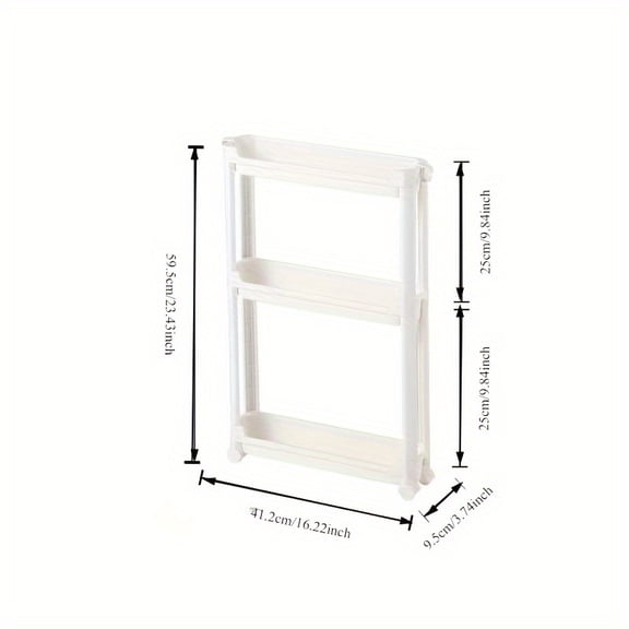 Ultra-Thin 3-Layer Over-The-Door Storage Cabinet - Versatile Organizer For Kitchen, Bathroom & Bedroom - Space-Saving Narrow Design With Gap Rack Baskets, Bins & Containers