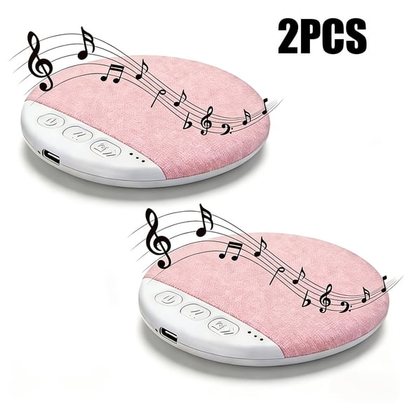 Ultra-Thin 49g Sleep Pillow Speaker | Bluetooth 5.4 White Noise Machine with Rain/Ocean Sounds, 7-Day Battery Life, Auto-Off Timer, USB-C Charging, 2 Pack