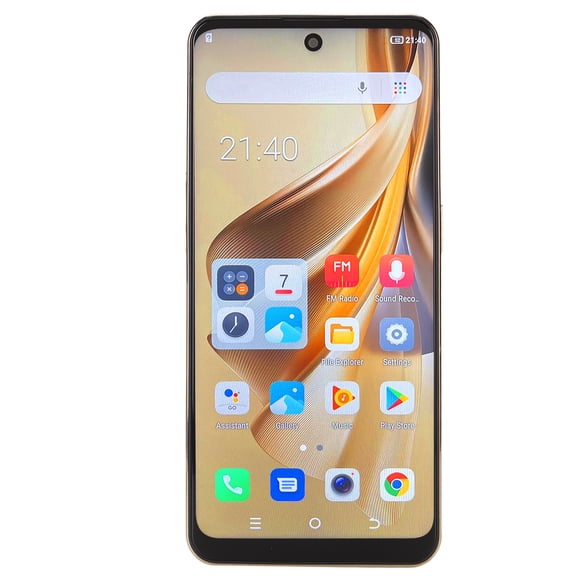 Ultra Thin 6.53 In Cell Phone Unlocked for Android 12 Smart Phone 8GB RAM 64GB ROM High Resolution Dual Card Dual Standby Mobile Device 7800mAh Battery Gold / 6.53 inches / 16.6 cm