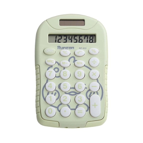 Ultra-Thin 8-Digit Basic Calculator, Portable Mini Calculator with Battery for Finance Office and Home Use, Handy Pocket-Sized Tool for Quick Calculations