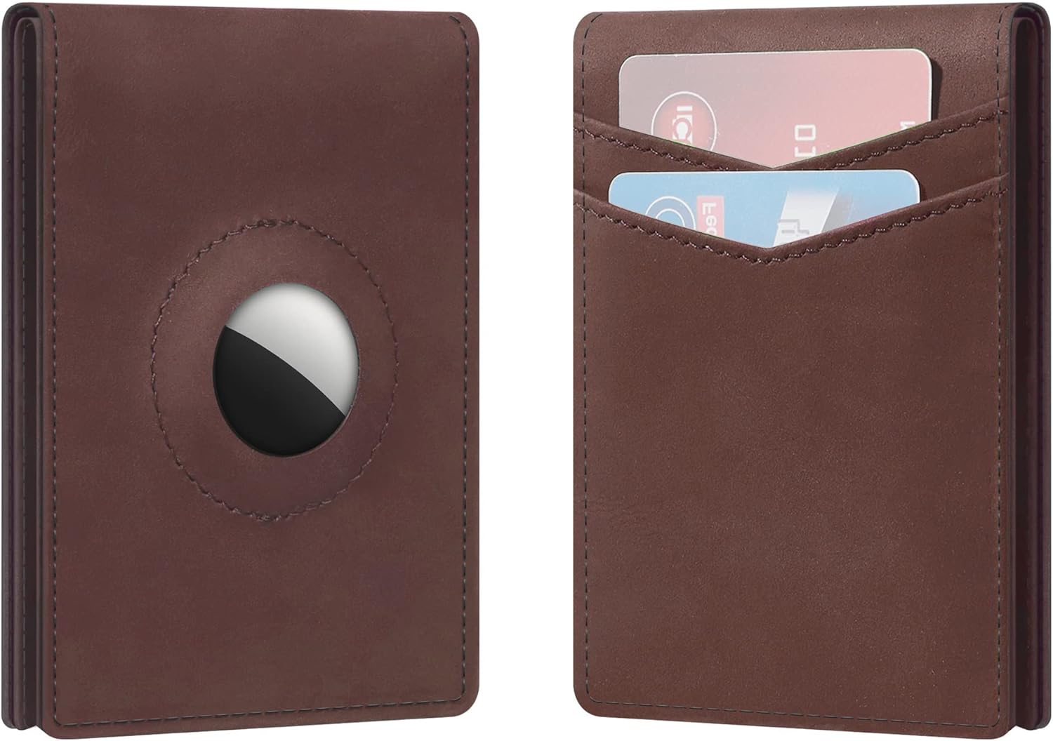 UltraThin Bifold Wallet For Airtag With Spring Wallet, Men'S