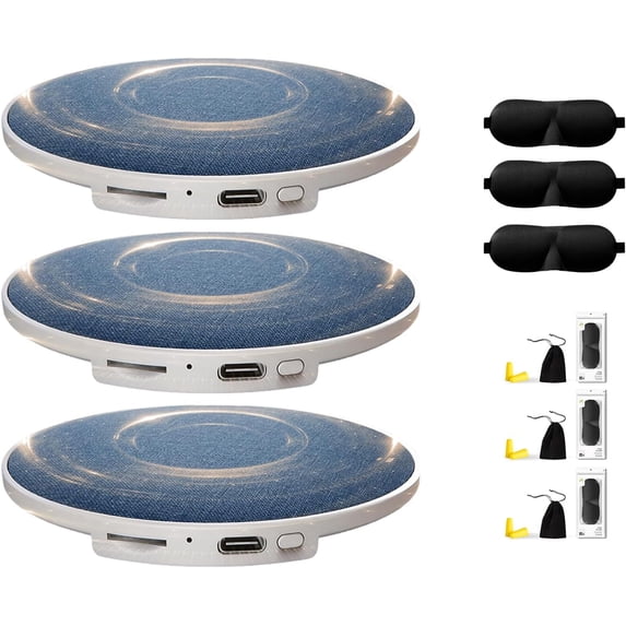Ultra-Thin Bluetooth Pillow Speaker for Sleeping, Pillow Speaker for Sleeping, Bone Conduction Wireless Bluetooth Sleep Aid, for Side Sleepers and Deep Sleep (3 Set)