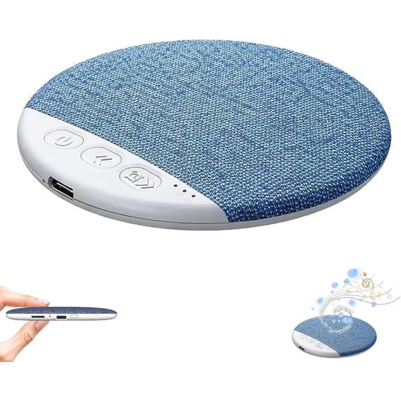 Ultra-Thin Bluetooth Pillow Speaker for Sleeping, Portable with White Noise Timer & Stereo Bass, Lightweight Travel Design.