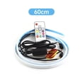 thumbnail image 1 of Ultra Thin Car LED Headlight Daytime Running Iridescent Light Eyebrow Strip With Remote control 60cm, 1 of 9