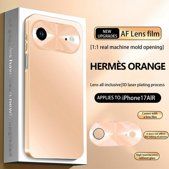 Ultra Thin Case Compatible with iPhone Air, Minimalist Matte Back Cover with Full Camera Protection, Luxury Anti-Scratch Shockproof Slim Shell For iPhone Air, Orange