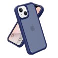 thumbnail image 1 of Ultra-Thin Case for iPhone 14 Plus, Shockproof PC Back Cover, Matte TPU Frame, Anti-Scratch Clear Back, Anti-Yellowing, Military Drop Protective, Wireless Charging Compatible, Darkblue, 1 of 6