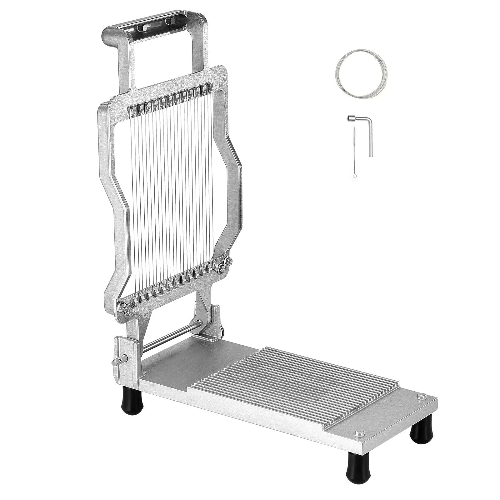 Ultra-Thin Cheese and Bread Slicer 0.2 Inch Thickness 316 Stainless Steel Blades Aluminum Alloy Body Detachable for Cheese Bread Tofu Sausage