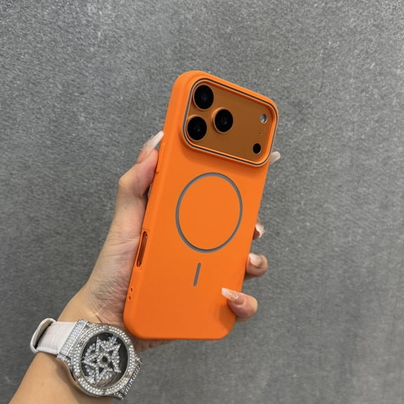 Ultra-Thin Color-Blocking Phone Case, Suitable for Iphone 17 16 15 14 13 Pro Max 17Pro 17Promax Magnetic Wireless Charging Frosted Soft Protective Case, Universal Back Cover for Men And Women