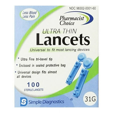 Ultra Thin Design Sterile Lancets Easy Twist & Pull Cap, 100 ct, 3-Pack