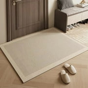 Ultra Thin Door Mat Indoor Enrance,Thin Door Mats for Inside Entry,Non-Slip Rubber Backing Entryway Rug,Absorbent Washable Floor mats for Bathroom,Striped Carpet Bedroom Carpet 23.6x15.7in