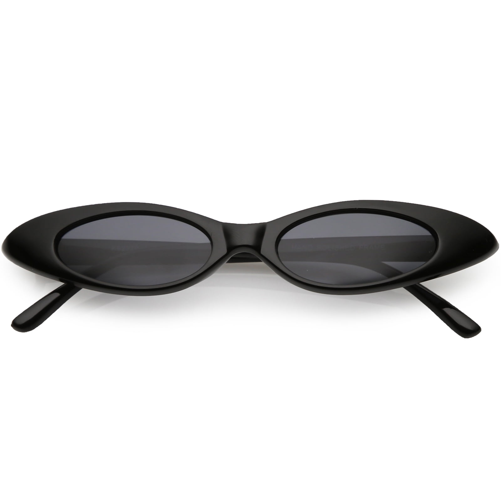 Ultra Thin Extreme Oval Sunglasses Color Tinted Lens 47mm (Black