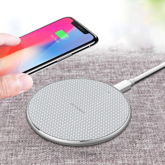 Ultra-Thin Fast Wireless Charger Pad 15W-30W Universal with USB Cable and Manual 3.5x3.5x0.8 Inch