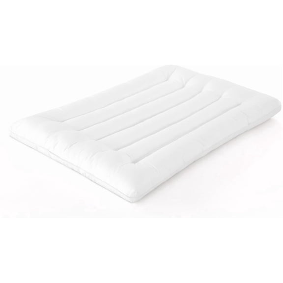 Ultra Thin Flat Pillow for Sleeping, Thin Pillow for Back Sleeper, Supportive Stomach Sleeping Pillow, Slim Bed Pillow, Machine Washable-Standard Size 26x18, White