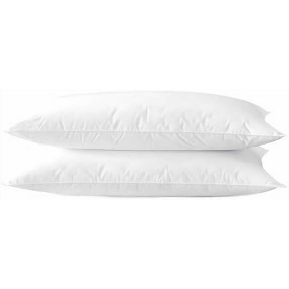 Ultra Thin Flat Soft Bed Pillows King Size Set of 2 Pack for Sleeping 20"x36", Hypoallergenic Skin Friendly Machine Washable