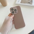 thumbnail image 1 of Ultra-Thin Frameless Phone Case for iPhone 16 Pro, Minimalist Case with Lens Film, Personalized with Camera Lens Protector PU Leather Back Case Frameless Case for iPhone 16 Pro,Brown, 1 of 7