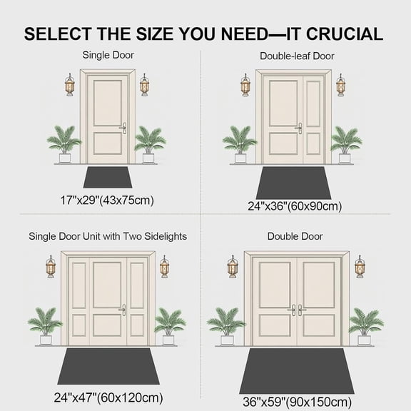 Ultra Thin Indoor Door Mat 36"x59", Washable Door Mat Indoor Entrance, Non Slip Rubber Backing Doormat Low- Inside Entryway Mat,  Herringbone Design Entry Mat, Dark Grey (FOLD)