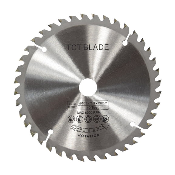 Circular Saw Blade With Non-Stick Coating, Kickback Reducing Design Silver 165Mm Blade For Cutting Wood Copper Iron Aluminum, High Hardness Ensures Longevity