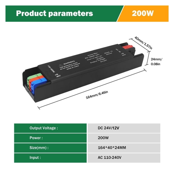 Ultra Thin Lighting Transformer 110 220 to 12V 24V 60W 100W 200W 300W 400W For CCTV LED Strip Power Supply Adapter Driver ,Ease of Installation