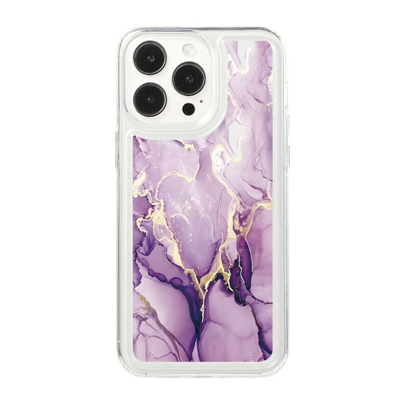 Ultra Thin Lightweight for iPhone 13 Pro Case, Luxury Clear Marble Pattern Back Case Anti-Falling Durable Lightweight Anti-fingerprint Anti-shock Soft Phone Cover for Men & Women, F