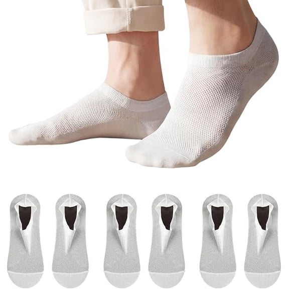 Ultra Thin Liner Non Slip No Show Socks, 2026 New Seamless Mesh Sweat-Absorbent Breathable Cotton Low Cut Socks(3 Pairs,C)