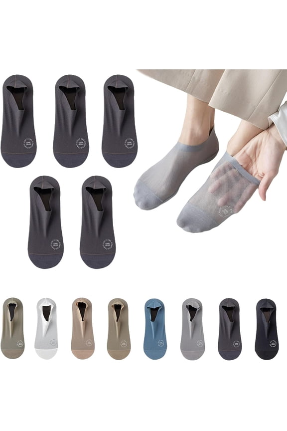 Ultra Thin Liner Non Slip No Show Socks, Invisible Breathable Anti-Slip Socks, Seamless Ice Silk Liner Mesh Socks