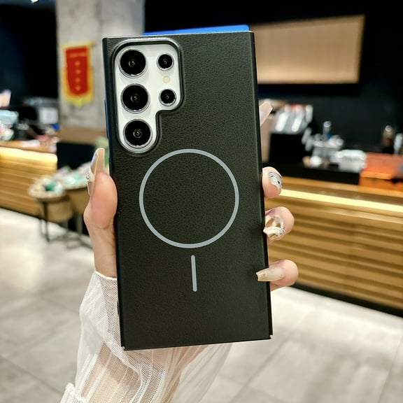 Ultra-Thin Magnetic Case for Samsung Galaxy S24 FE, Military-Grade Protection Scratch-Resistant Lightweight Shockproof, Compatible with MagSafe, Luxury Phone Cover for Galaxy S24 FE, Black