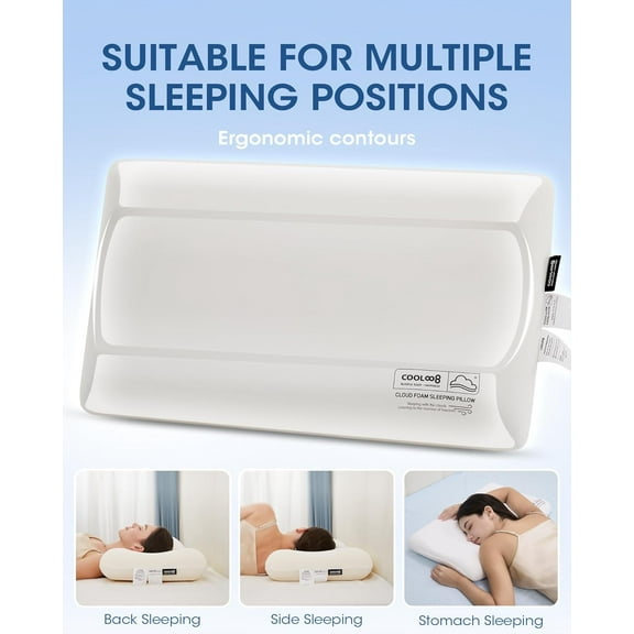 Ultra-Thin Memory Foam Pillows Queen Size