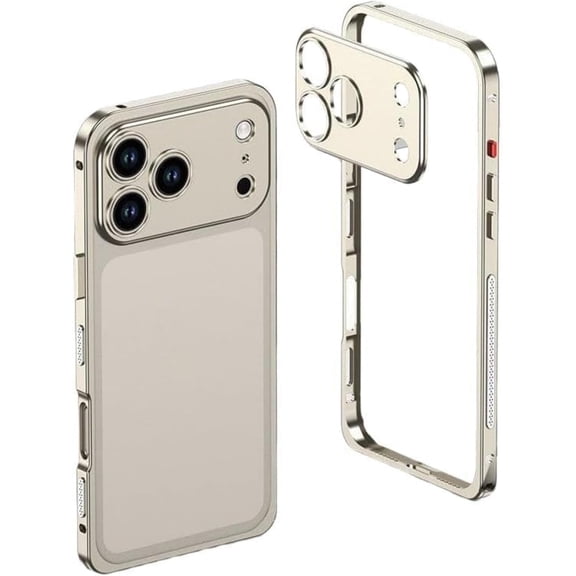 Ultra-Thin Metal Frame Heat Dissipation Case with Lens Protector, Detachable Metal Lens Cover Case, Anti-Scratch & Shockproof