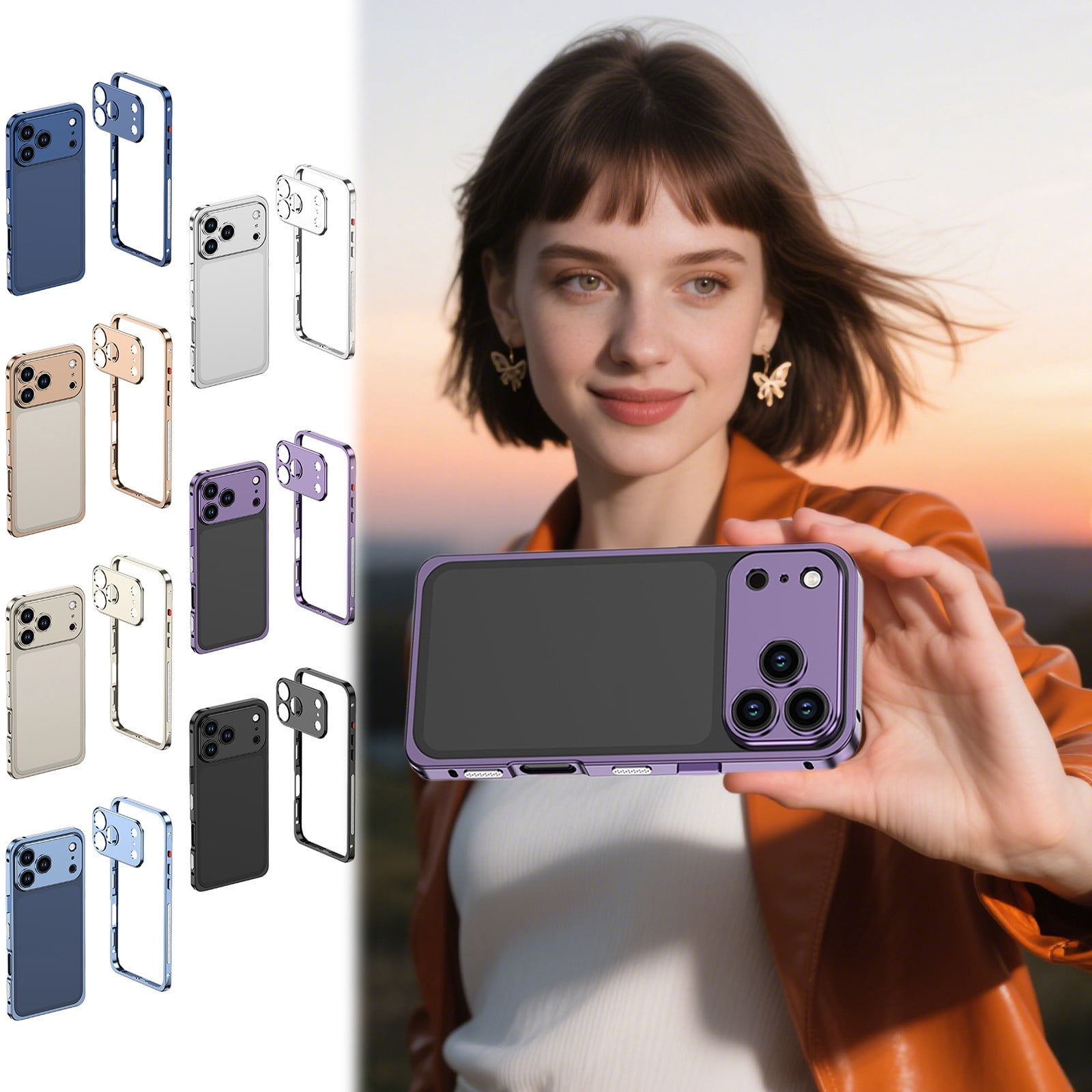 Ultra-Thin Metal Frame Heat Dissipation Case with Lens Protector ...