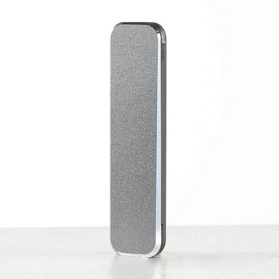 Ultra-Thin Metal Phone Ring Holder Kickstand Strong Adhesive Back Mount Portable Desktop Stand Gray Finger Grip Support