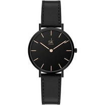 Ultra Thin Minialist Women Watches Simple Two Hands Ladies Dress Watch Leather Strap