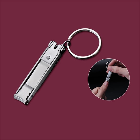 Ultra-Thin Multi-Function Nail Clipper, Small - Ultra Thin Portable Foldable Nail Clippers with Glass Nail File, Wide Jaw Cutter for Fingernails & Toenails, Nail Tools Easter Mother'S Day Nail